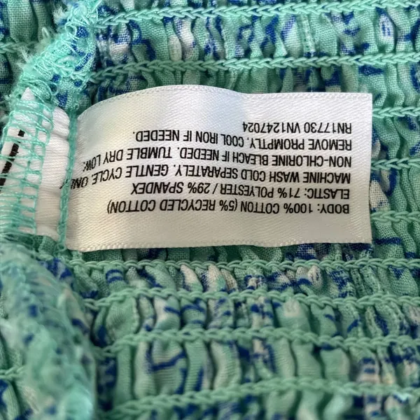 Roller Rabbit‎ Target Mint Green Floral Smocked Cami Top Adjustable Straps Large - Image 8