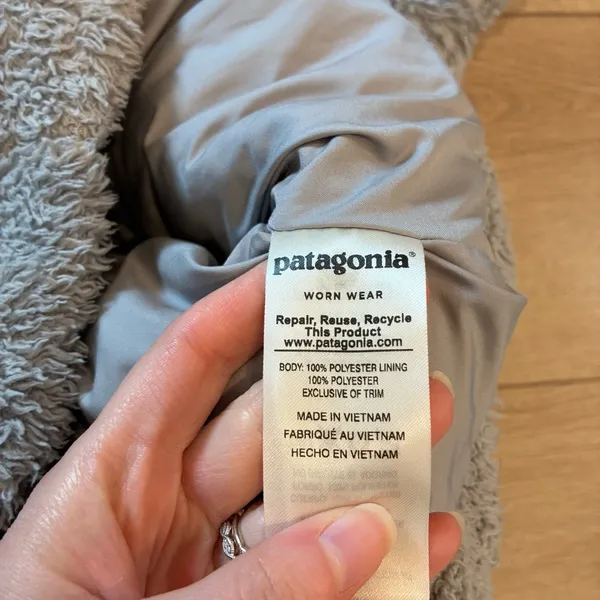 Patagonia Women’s Los Gatos Jacket Full Zip Sherpa Gray Size XS - Image 8