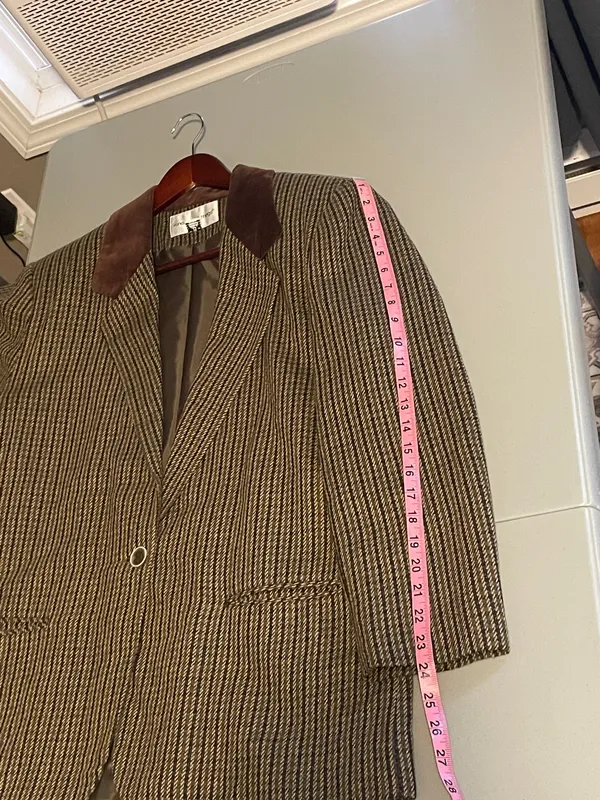 Vintage Fundamental Things Houndstooth Wool Blend Sport Coat/Blazer - Image 9
