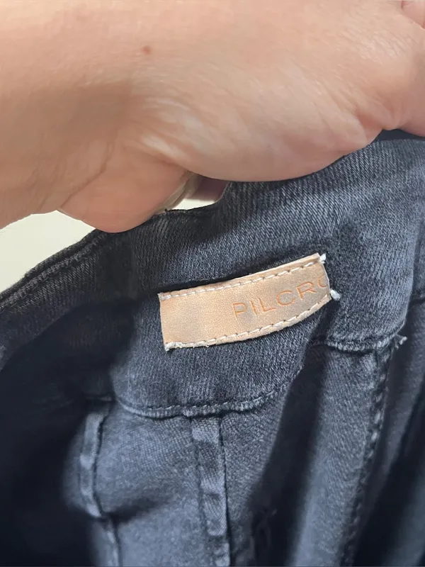 Pilcro Anthropologie Colette High-Rise Wide-Leg Cropped Jeans size 27 EUC black - Image 10