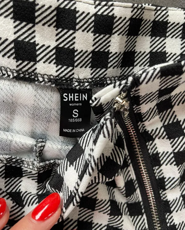SheIn Black And White Gingham Pants - Image 3