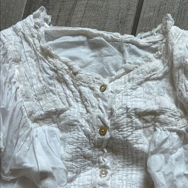 LoveShackFancy White Ruffled Blouse - Image 3