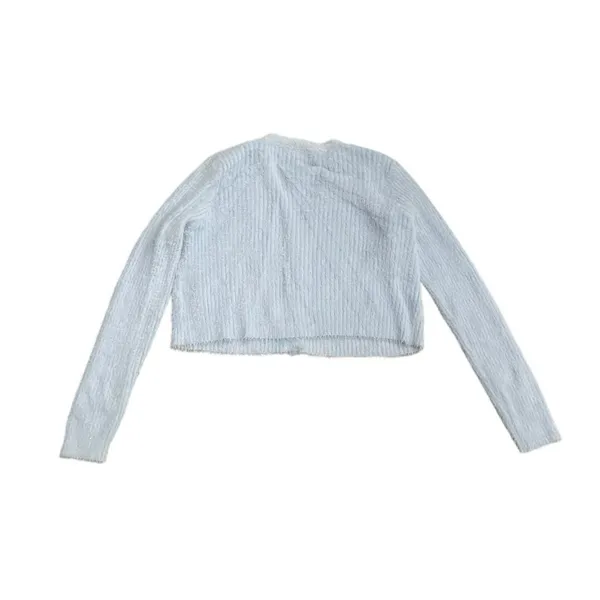 Dazy Fuzzy Knit Cropped Button Cardigan SZ S Contemporary Streetwear Y2K Trendy - Image 2