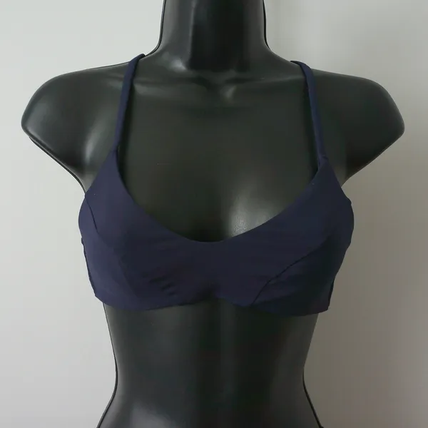 Athleta Beachy Sporty Chic Coastal Clean Performance 2 Piece Bikini XS Navy Blue - Image 2