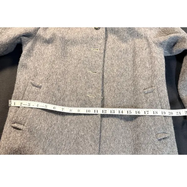 Vintage Soda-Set Fashions Gray Wool Overcoat Union Made Mid Century Coat Wool - Image 12