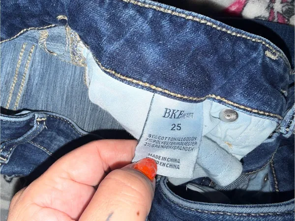 BKE Stella Distressed Skinny Jeans Size 25 Medium Wash Ripped Denim - Image 7