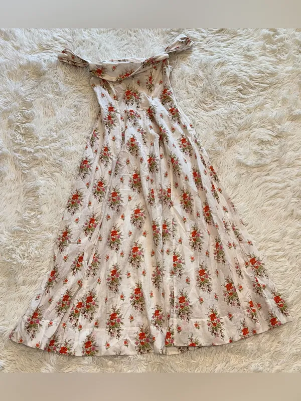NEW DÔEN Clea Print Sleeveless Organic Cotton Maxi Dress sz S - Image 5