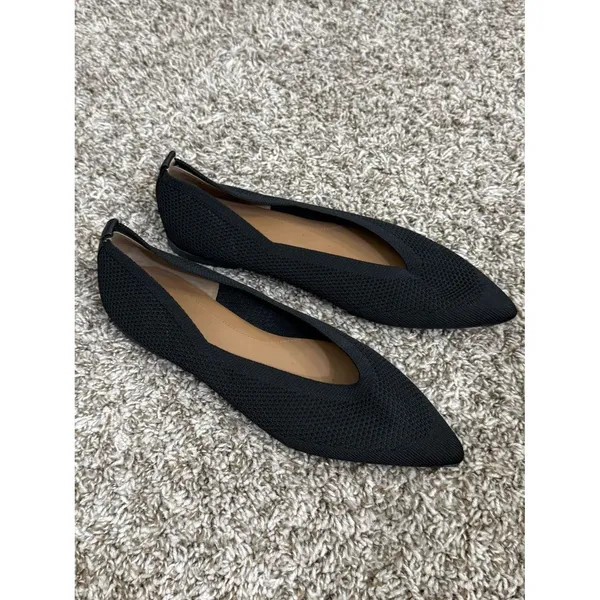 Everlane Black ReKnit 40 Hour Pointed Toe Ballet Flats US 11 - Image 4