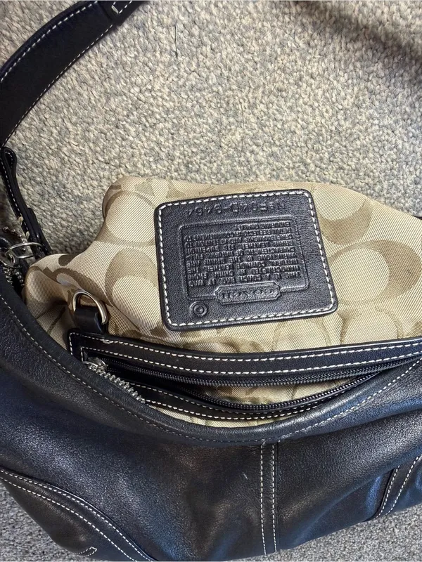 Vintage Coach Soho Hobo Bag Black Leather Style 9464 y2k style - Image 5