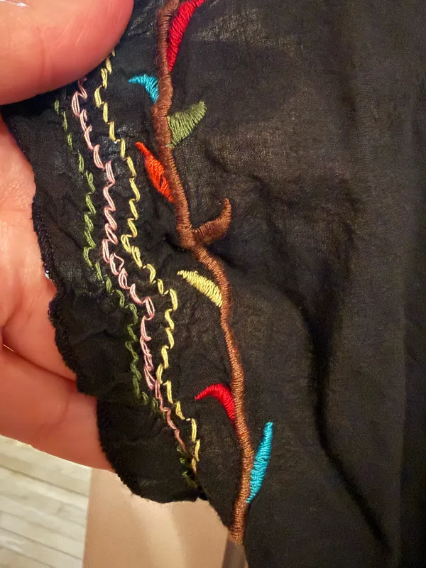 Embroidered boho dress Black - Image 3