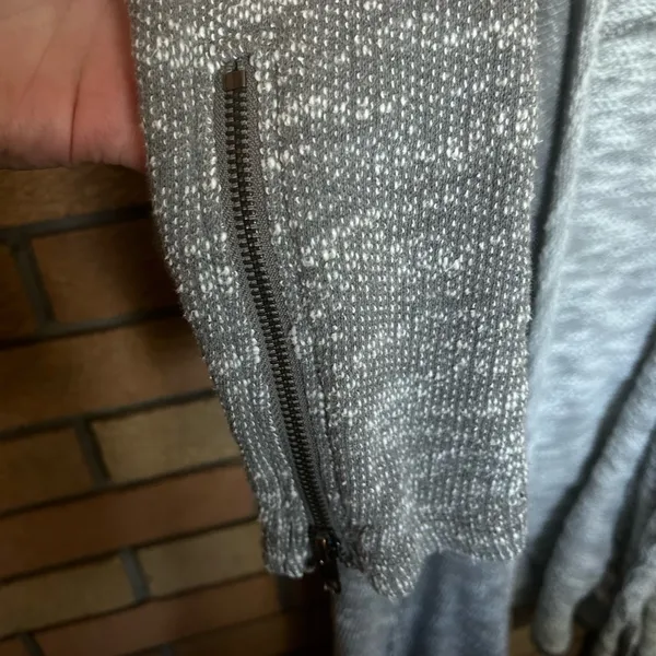 Free People In The Loop Gray Boucle Knit Open Front Waterfall Cardigan Size S - Image 6