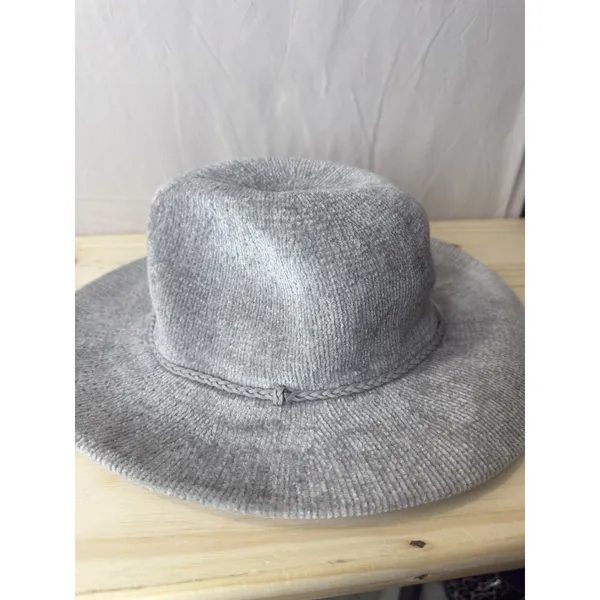 Nine West Grey Corduroy Women’s Fedora Bucket Hat Braided One Size NWOT - Image 5