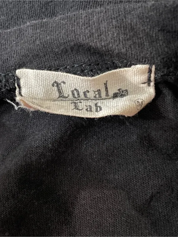 Local Lab “Life Is Good” Women’s Black Graphic Crop Top - Image 3