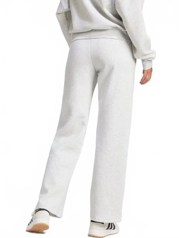 Adidas Essentials Small Logo Feel Cozy Open-Hem Pants Light Grey Heather Medium - Image 2