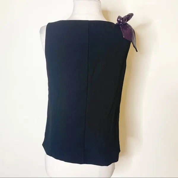 J. Crew drapey tank w sequin‎ bow shoulder detail - Image 7