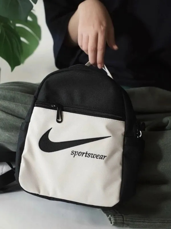 Nike Sportswear NWT Black and Beige Mini Backpack - Image 6