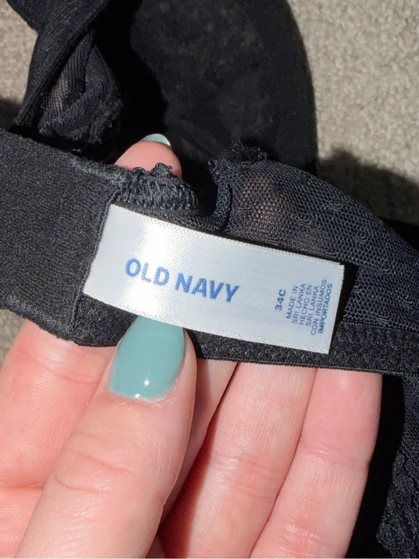 Old Navy Black Lace Trim Underwire Bra - Image 3