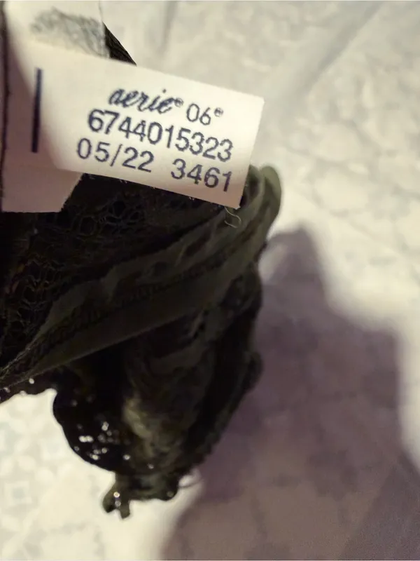 aerie joy Olive Lace Front-Closure Bralette size L NON PADDED. - Image 7