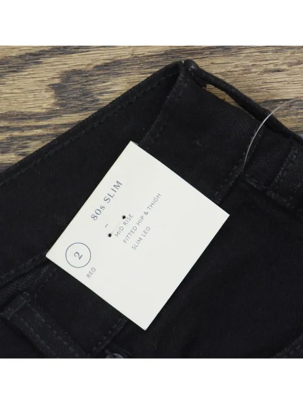 NWT Universal Thread Mid-Rise 80's Slim Straight Ankle Jeans 94627412 Black 2 - Image 8