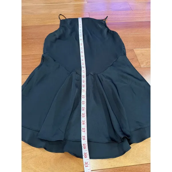 NWOT Free People Intimately Slip Dress Womens Black Satin Strappy Ruffle Small - Image 6