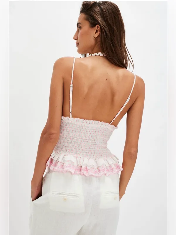 Free people love letter tank pink medium $128 NWT - Image 2