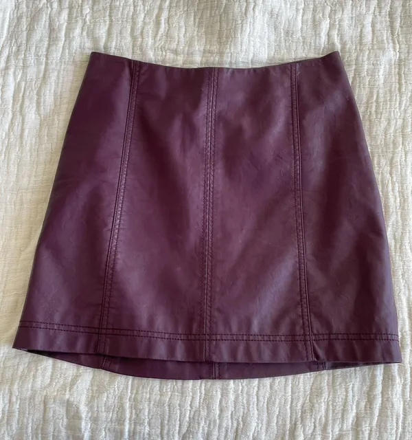 Free People Leather Skirt - Image 4