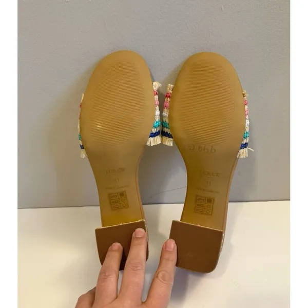 J.Crew Factory Woven Mule Heels Size 11 - Image 6