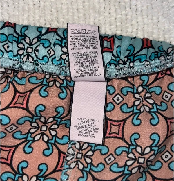 Victoria's Secret Patterned Satin Sleep Shorts - Image 5