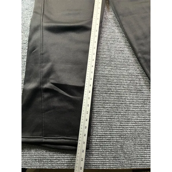 Womens Black Wide Leg Fleece Lined Sweatpants High Waist Drawstring Size Medium - Image 6