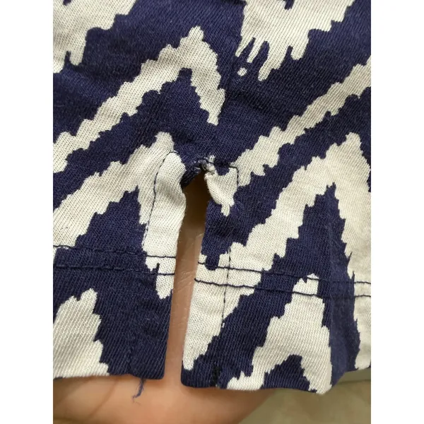 Lilly Pulitzer Palmer Dress Bright Navy Chevron Ikat Pima Cotton‎ Womens XS - Image 6