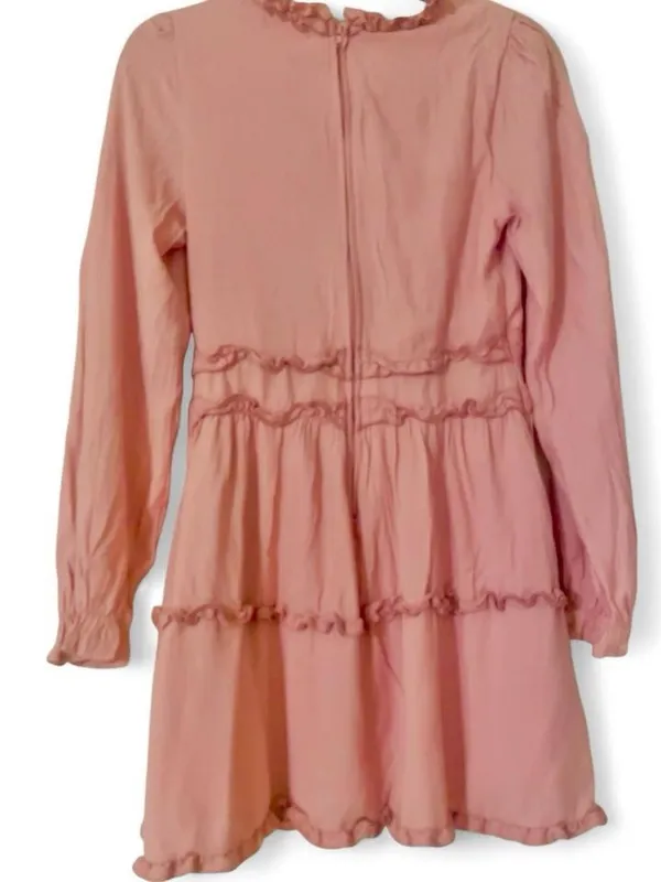 Francesca's Mi Ami Pink Lana Ruffle Coquette Babydoll Mini Dress - Image 3