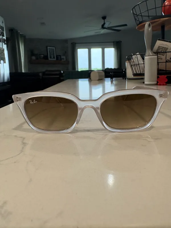 Ray-Ban Zaya Bio based White Frame with Brown Lens - Image 5