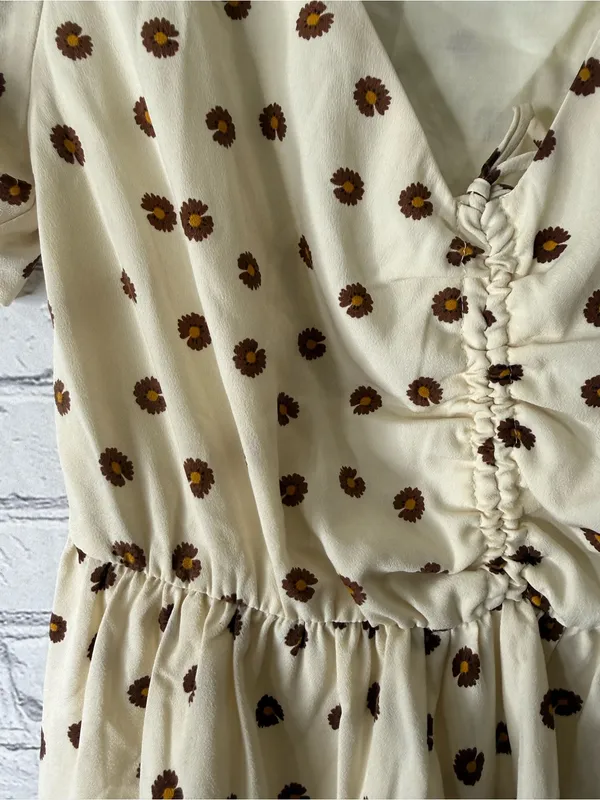 Petal and pup Cream Floral Tiered Babydoll Dress size 4 - Image 9