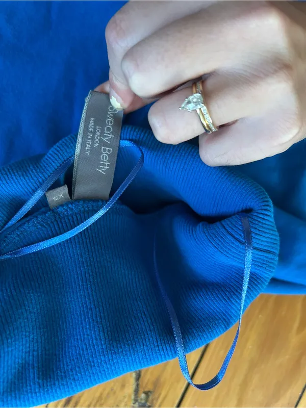 Sweaty Betty Escape Luxe Fleece Hoodie size XS in color lightening blue - Image 7