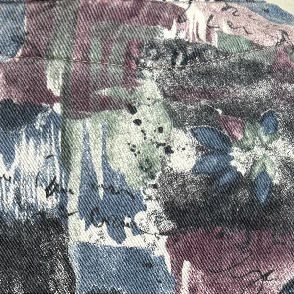 Vintage Painterly Floral Vest USA Made festival summer‎ spring - Image 7
