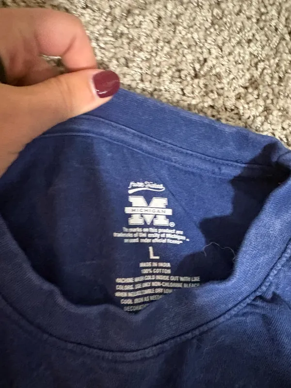 Michigan cropped shirt Blue Size L - Image 2
