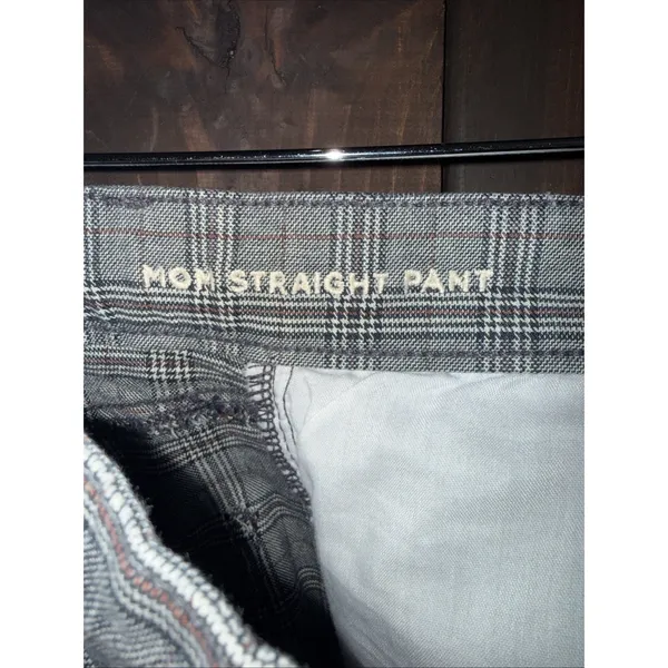 American Eagle Mom Straight Pant 6 Gray Plaid Stretch - Image 5