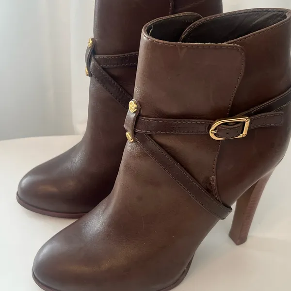 Tory Burch Brown Leather Ankle Boots - Image 2