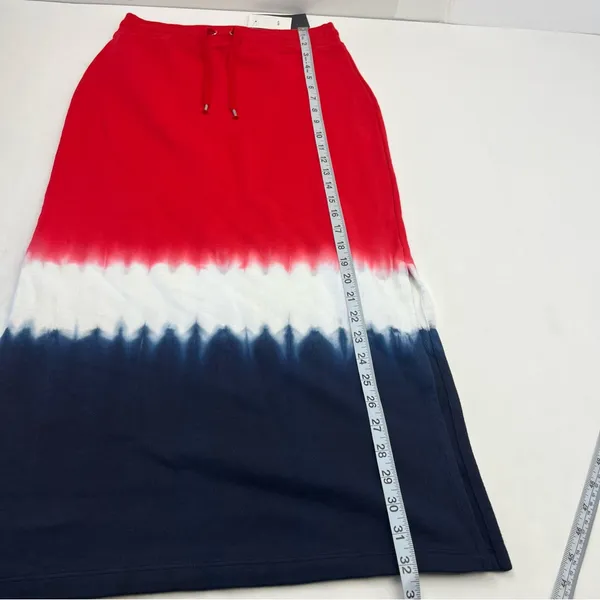 Lauren Ralph Lauren Red White‎ Blue Stretch Womens XS Skirt Side Slit NEW *FLAW - Image 11