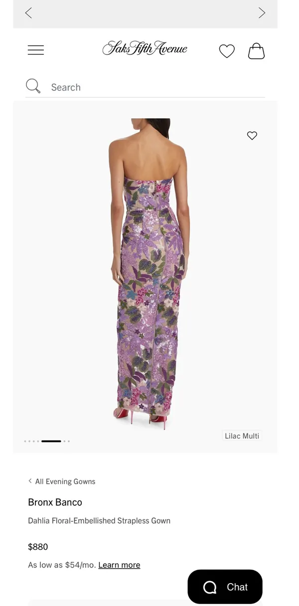 Bronx Banco dahlia floral strapless dress - Image 2