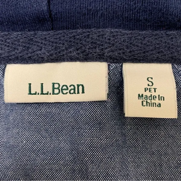 L.L Bean Women’s Outdoors Blue Pullover Hooded Sweatshirt, Sz Small - Image 9