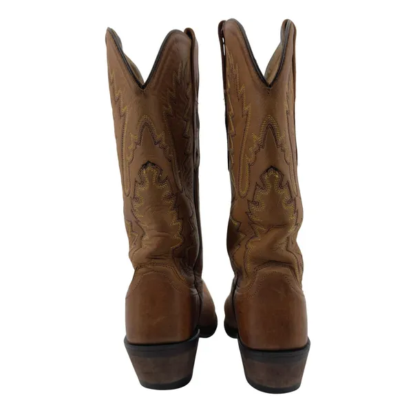 Old West Canyon‎ Leather Snip Toe Western Boots Tan Leather Women 5 LF1529 - Image 4