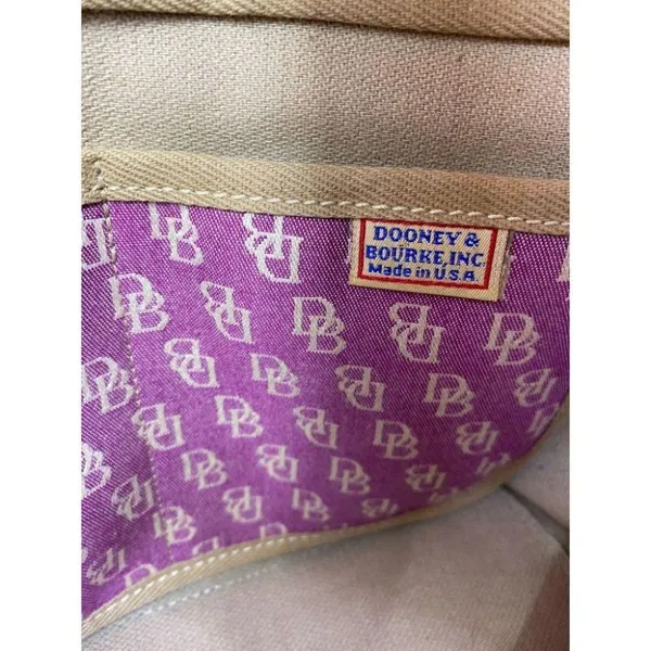 DOONEY & BOURKE Purple White Tan Tote Crossbodybag - Image 12