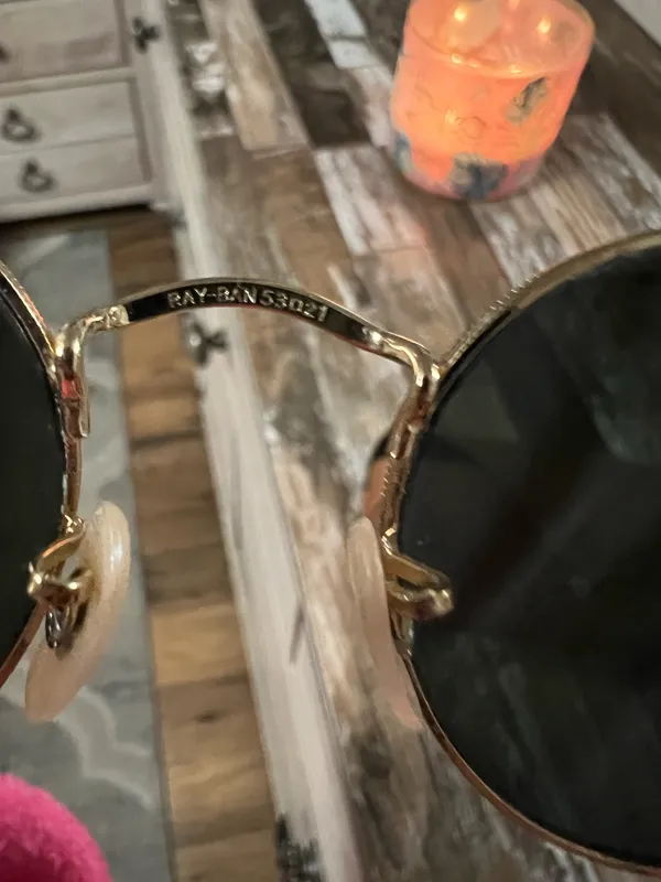 Ray-Ban Sunglasses Round Metal Gold - Image 9