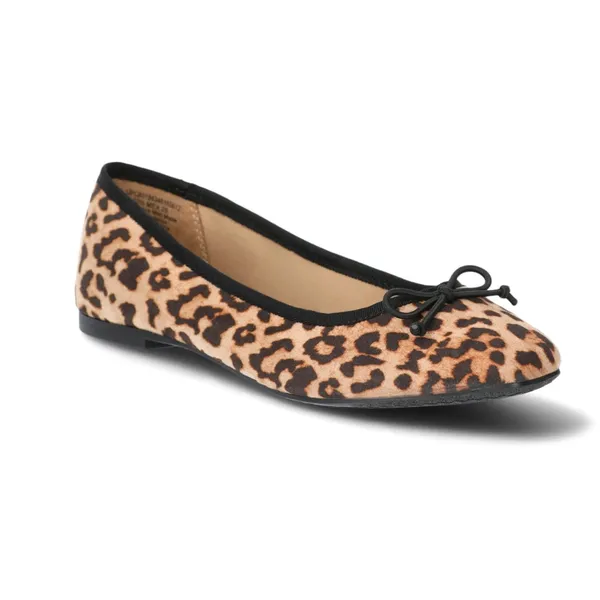 Time and Tru Womens Ballet Flats Size 10 Leopard Print String Bow Comfort - Image 2