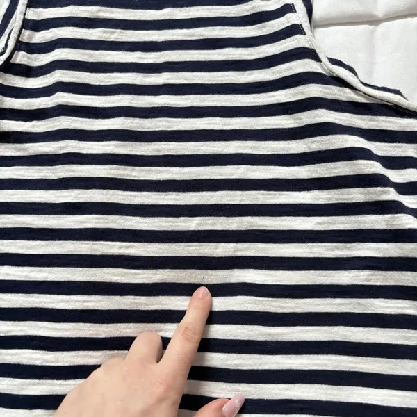Womens Size Small White Striped Tank Midi Dress‎ Pockets Summer Beach Classic - Image 9