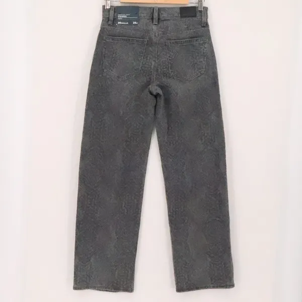 American Eagle Stovepipe High Rise‎ Jeans Womens Size 00 Grey Snake Grunge NWT - Image 4