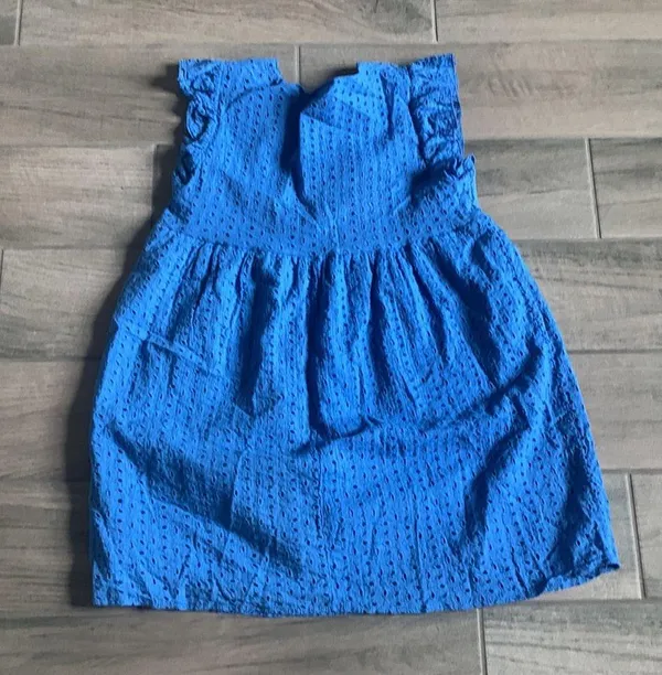 Eyelet dress in blue Size M - Image 4