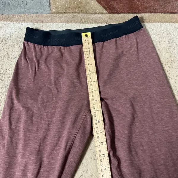 REI Co-op Base Layer Thermal Leggings Womens Medium Maroon Hiking Tights Base - Image 4
