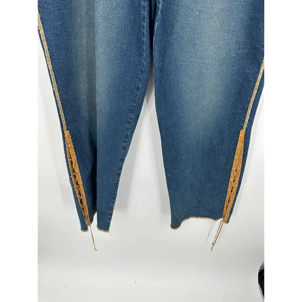 The Blues‎ Y2K Denim Western Jeans Women Sz 20 Country Festival Coachelle Boho - Image 3